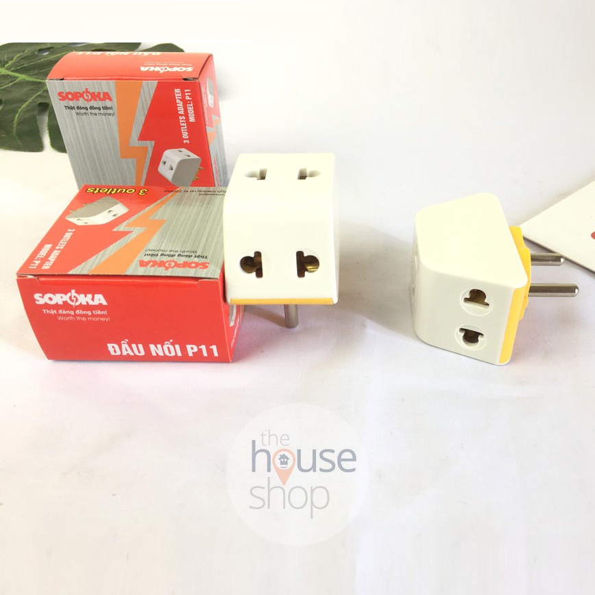 Đầu nối chia điện đa năng 3 cửa Sopoka P11 chịu tải 2200w