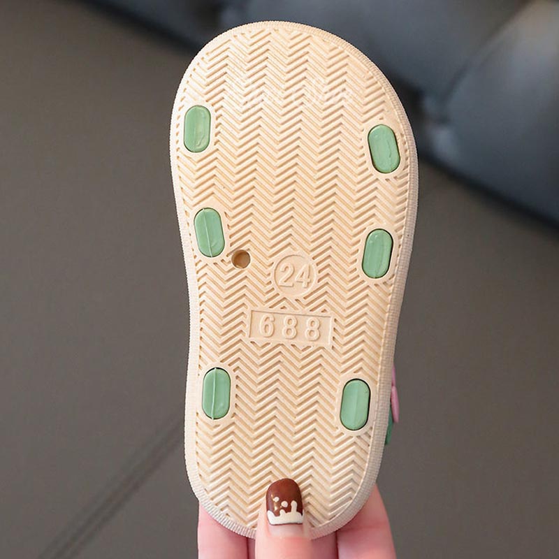 Oeggeo shop Xăng đan Đế Bằng Chống Thấm Nước Chống Trượt Có Khóa Cài Cho Bé Gái