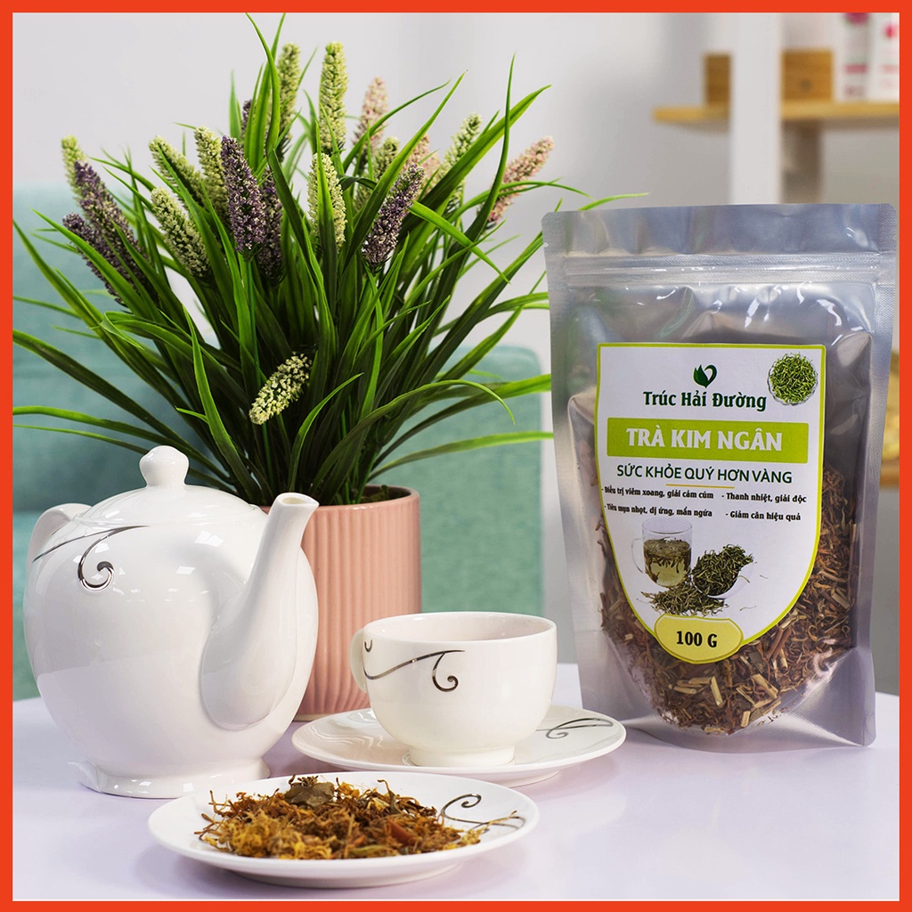 ✅[CHÍNH HÃNG] Trà Detox Hoa Kim Ngân Thanh nhiệt, mát gan, tốt cho da dẻ 100g (Loại Đẹp)