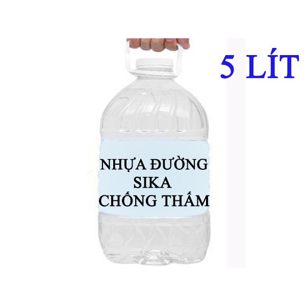 NHỰA ĐƯỜNG SIKA CHỐNG THẤM TƯỜNG, SÀN BÊ TÔNG, can 05 lít DỄ THI CONGo