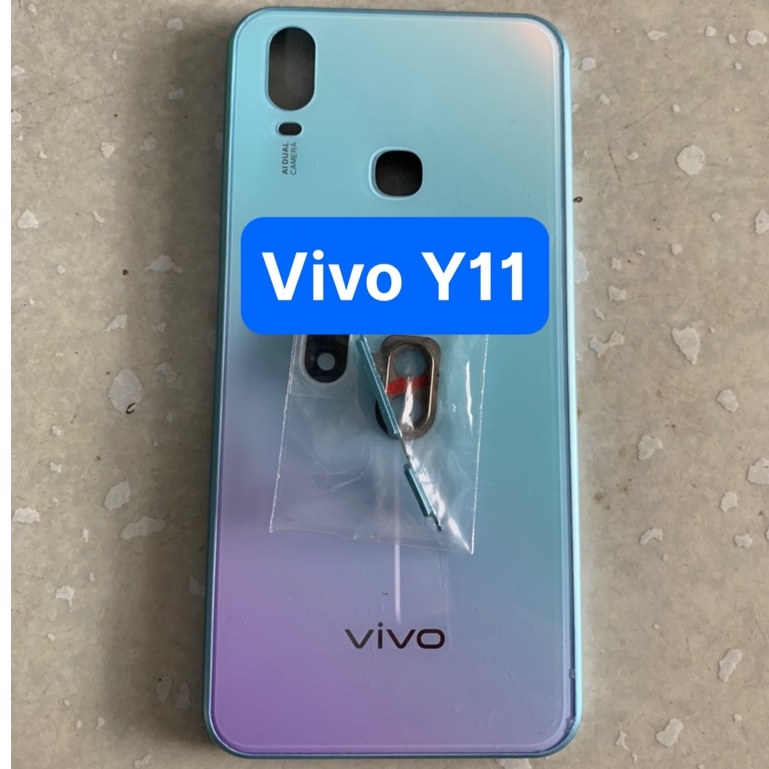 lưng vỏ vivo Y11 - gồm vỏ máy , phím nhựa và bộ kính camera