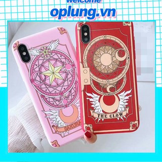 Ốp lưng iphone Hình thẻ bài Sakura ip 6 6s  6 Plus 7 plus 8 plus x xs xr 11 pro max 12 12pro 12promax (a85)