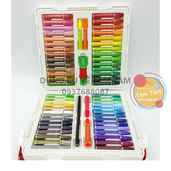 [ TÂM TÂM ]-Sáp dầu Faber Castell, Oil pastel Faber Castell bộ 24/48/60 màu