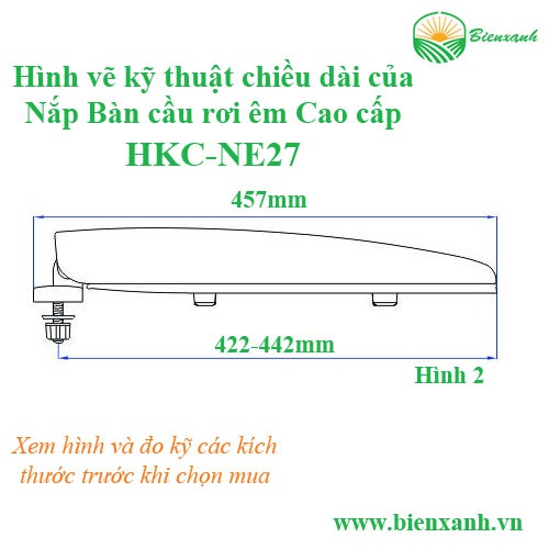 Nắp bàn cầu rơi êm cao cấp HKC-NE27