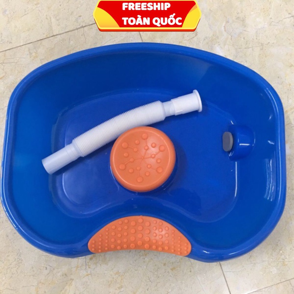 Chậu Gội Đầu Tại Giường Cho Người Già - Bệnh Nhân [Xanh] . .