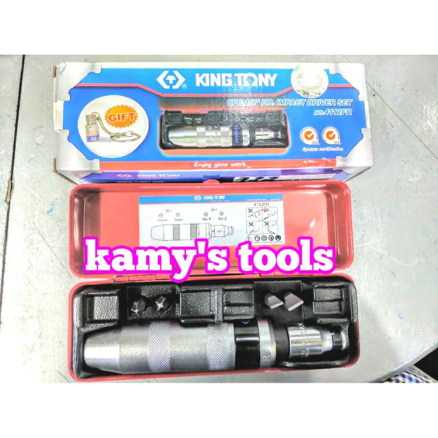 Bộ Tua Vít Đóng Tự Động 4 Mũi Cao Cấp Kingtony 4112fr (Bộ Tô Vít Đóng Tự Động, Bộ Tu Vít Đóng)