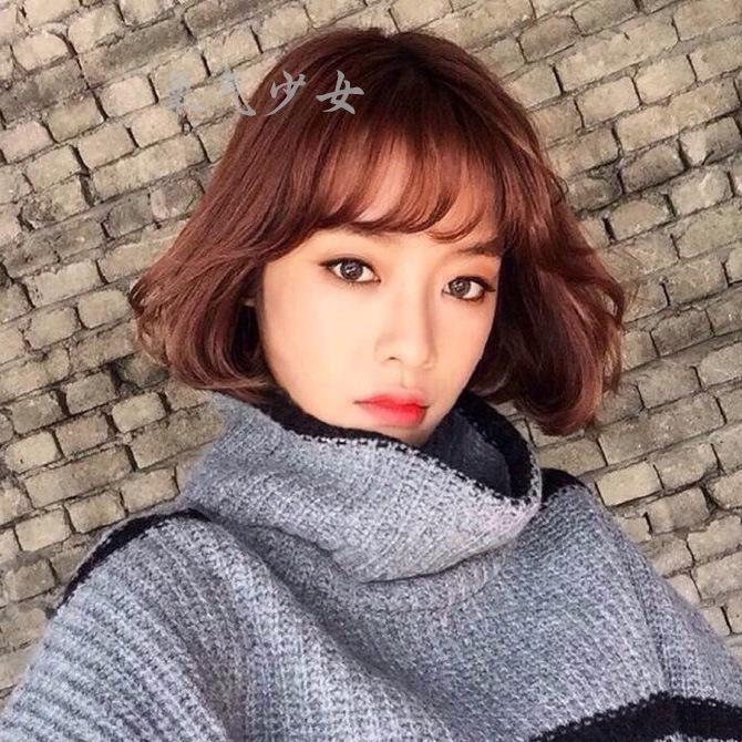 Tóc Mái thưa giả Có Mai, Có Kẹp Màu Nâu Nhạt