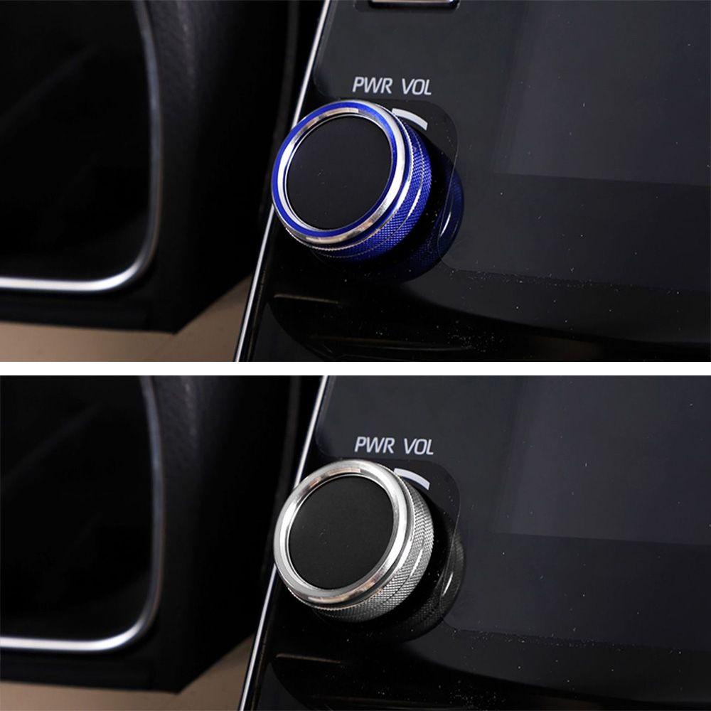 Set 5 Vòng Trang Trí Núm Điều Khiển Âm Lượng Bằng Hợp Kim Nhôm Ba Màu Không Phai Cho Honda 10th generation Civic
