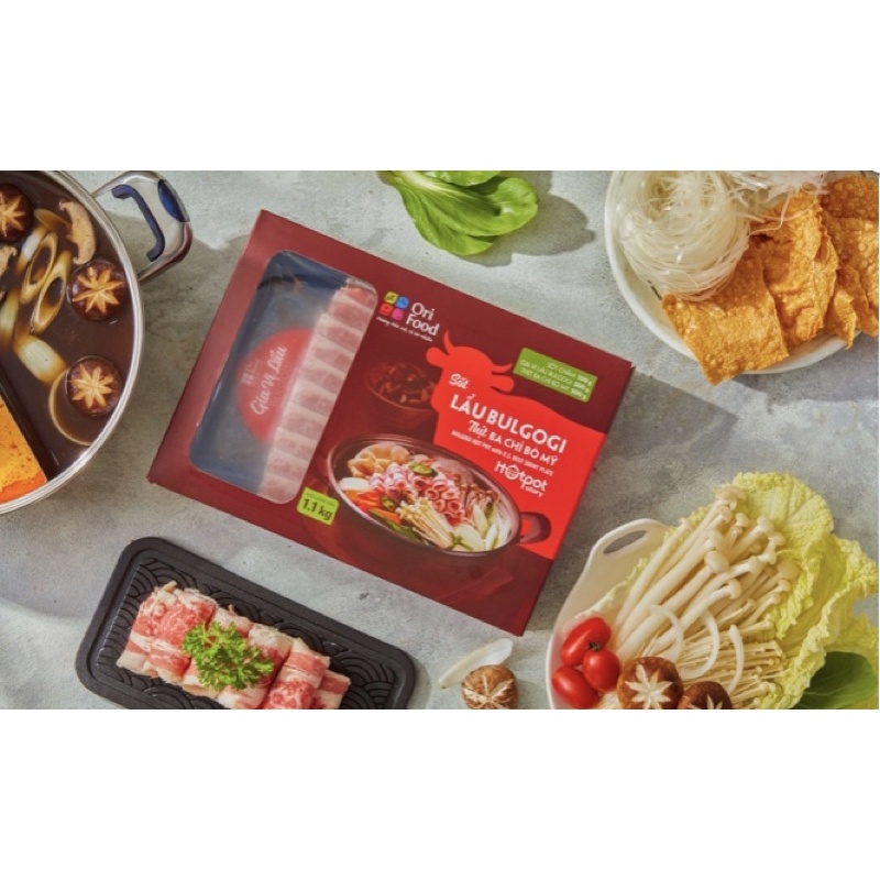 Lẩu bulgogi thịt ba chỉ bò Mỹ 1.1kg [Hotpot Story Orifood]