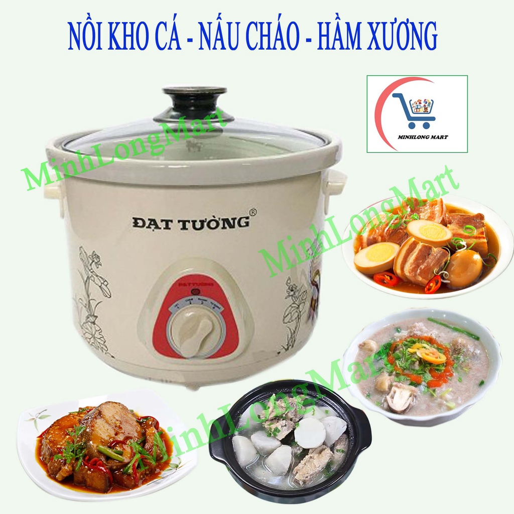 Nồi kho cá, hầm xương, nấu cháo chậm đa năng 2,5L chính hãng