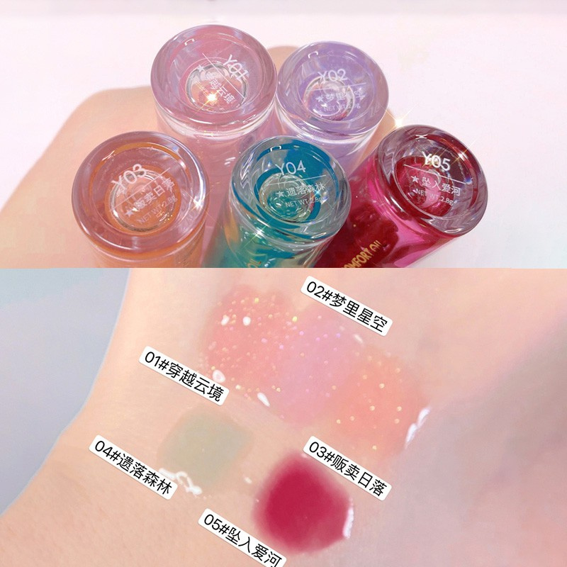 (Hàng Mới Về)Set 3 Son Bóng Nhũ Tinh Chất Mật Ong Dưỡng Môi CAPPUVINI Starry Crystal Lip Honey