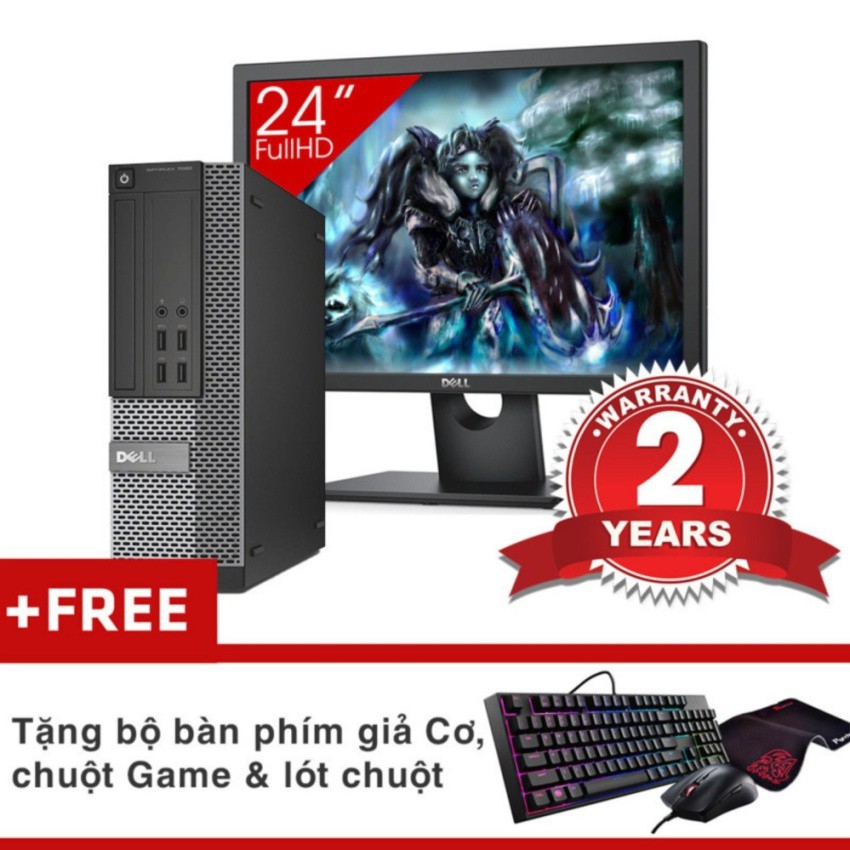 Máy tính chơi Game Dell Optiplex 7020 SFF + Màn hình Dell 24inch Full HD ( (Core i5 4570, Ram 12GB, HDD 2TB) + Quà Tặng | BigBuy360 - bigbuy360.vn