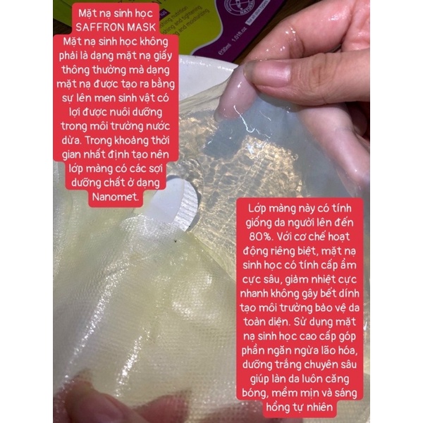 Saffron mask, mặt nạ sinh học từ nhuỵ hoa nghệ tây