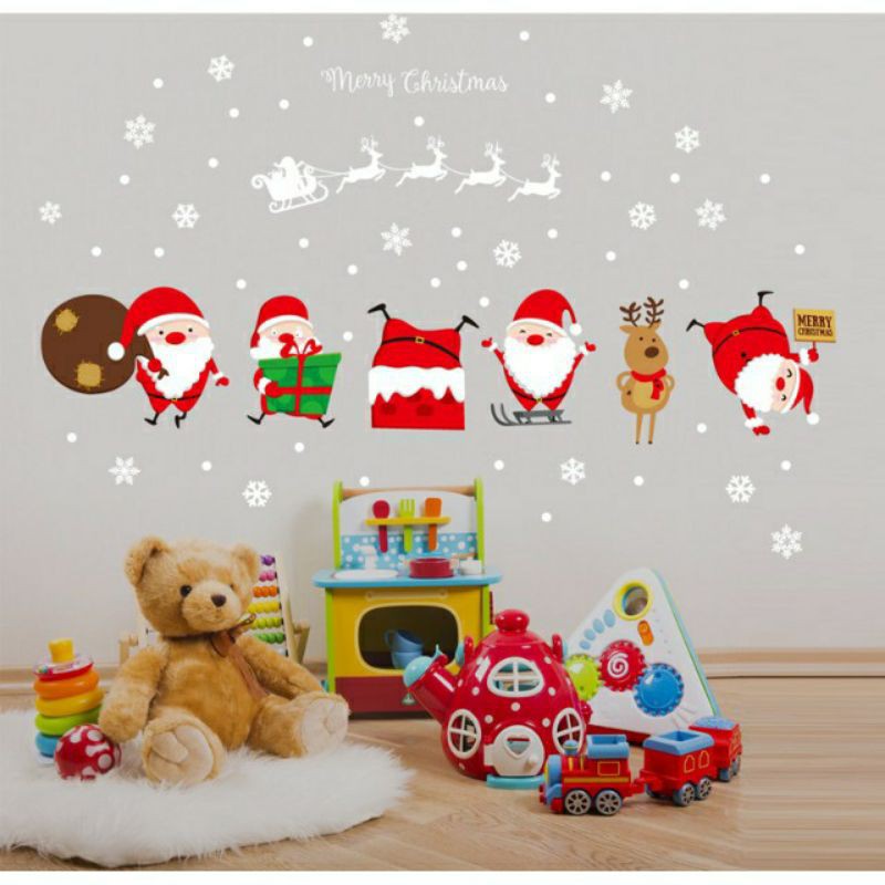 Decal tranh dán Noel - Noel nhí mừng lễ giáng sinh