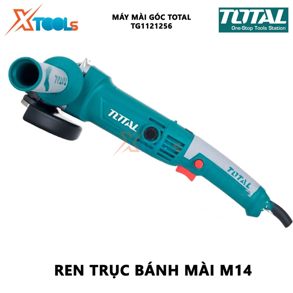 Máy mài góc cầm tay TOTAL TG1121256 máy cắt sắt/gỗ/đá đa năng công suất lớn 1010W -125 MM hiệu xuất cao [XTOOLs]