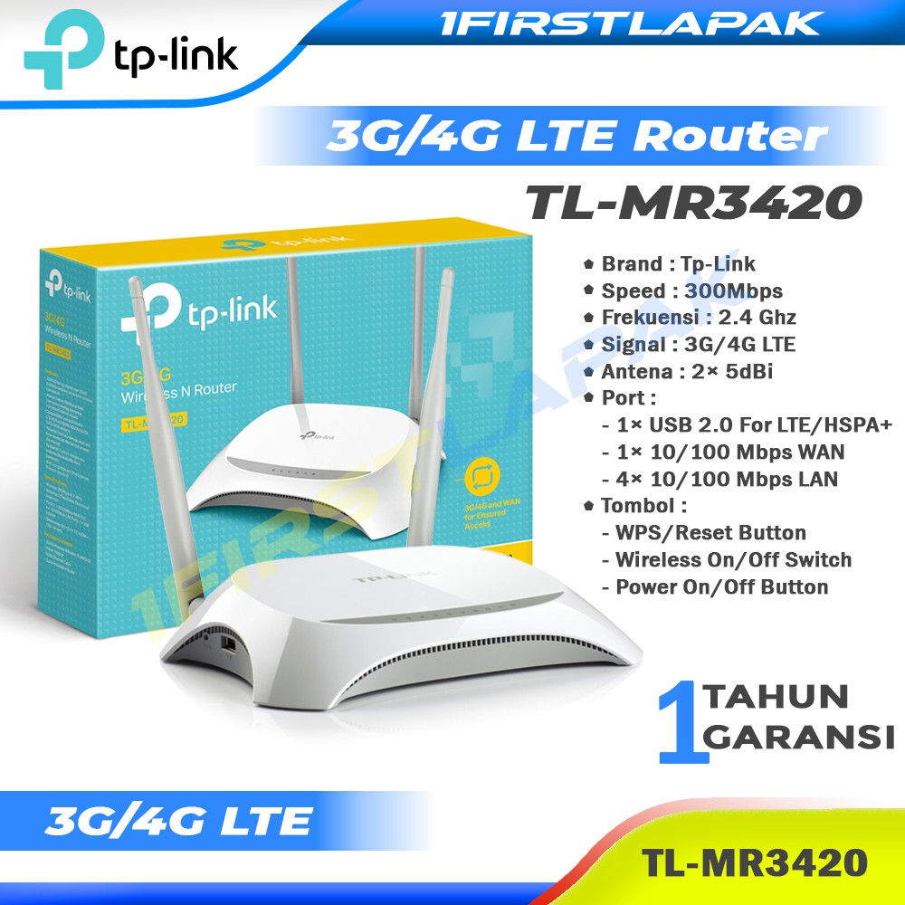 Bộ Phát Wifi 4g Lte Tp-Link Tl-Mr3420 300mbps 4g / 3g