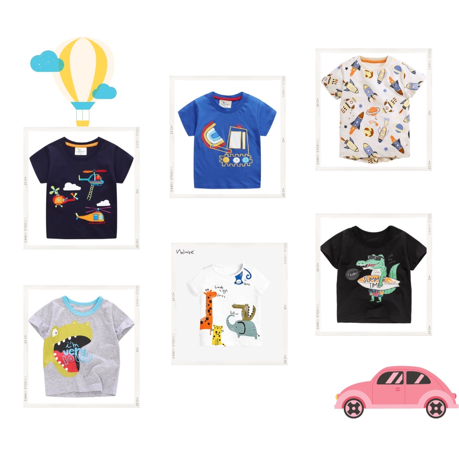 Combo 3 Áo Thun Hè Cho Bé Trai Sale Sốc (Giao Ngẫu Nhiên) - Jumping Beans Official Store