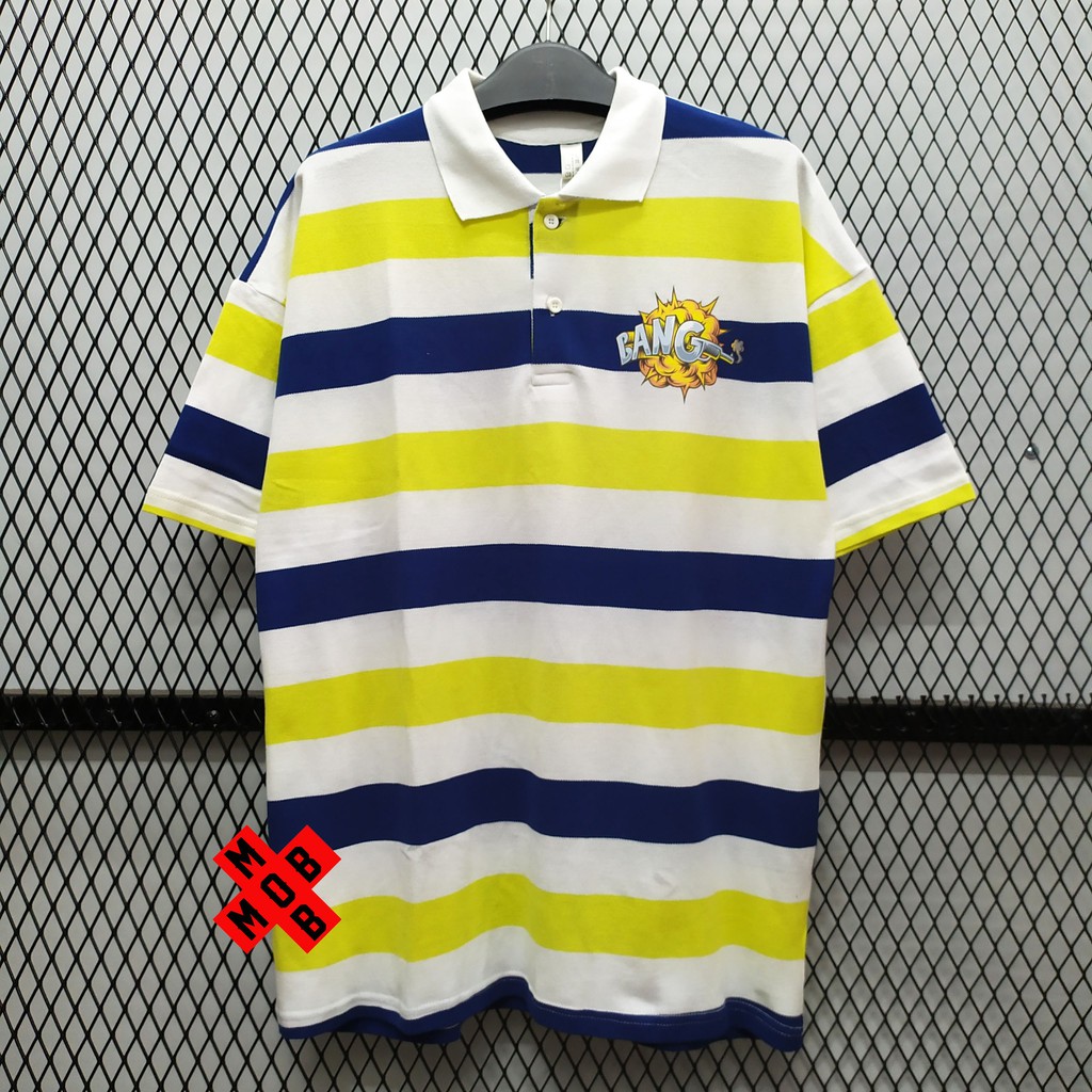 Áo thun unisex cổ bẻ form rộng Bang