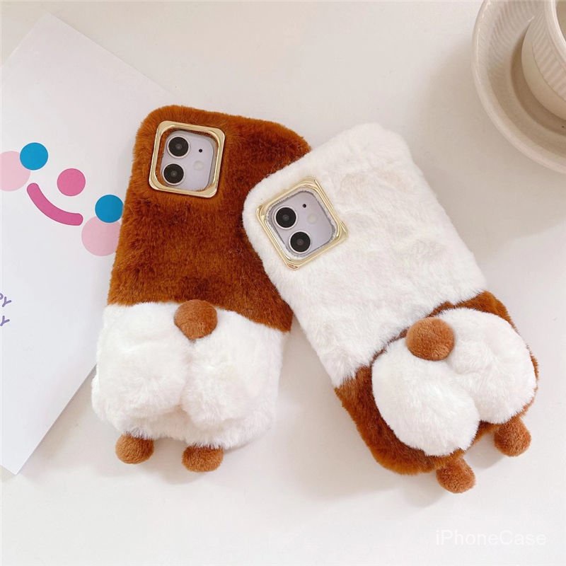 Ốp Điện Thoại Hình Chó Corgi Nhồi Bông Cho iPhone 6 7 8 Plus X XR Xs 11 12 13 pro max