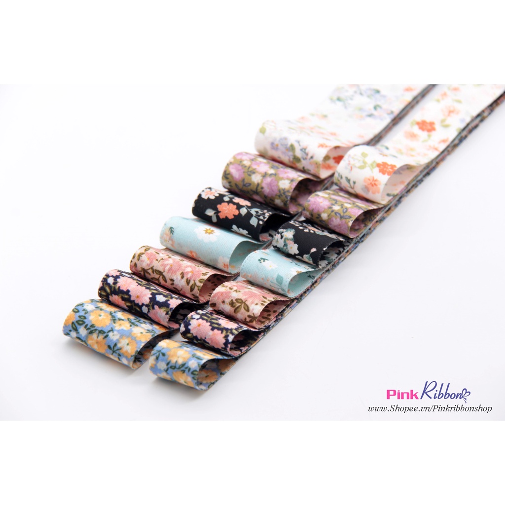 RB hoa vintage 7 màu (2 cỡ: 25mm và 38mm)-phụ kiện thời trang may mặc