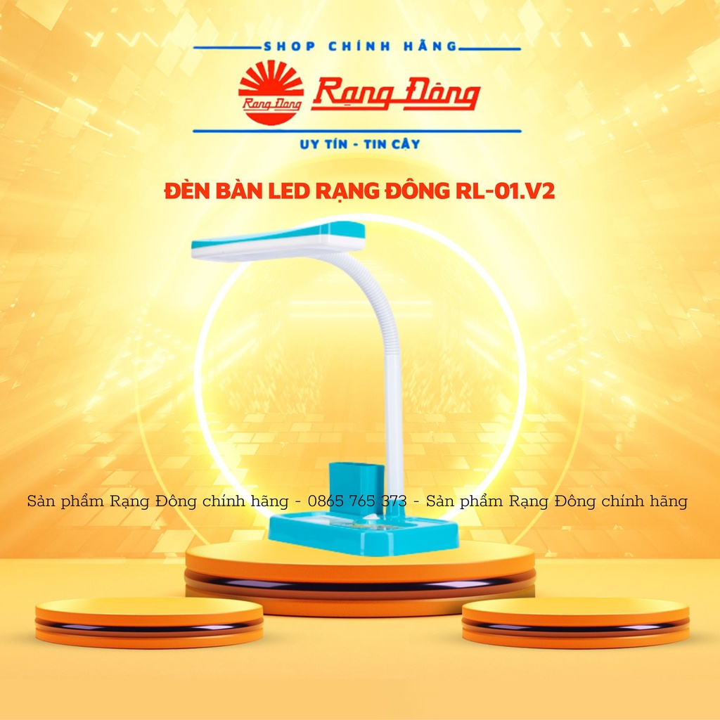 Đèn học, đèn bàn chống cận thị RẠNG ĐÔNG RL-01.V2 phiên bản mới nhất thị trường