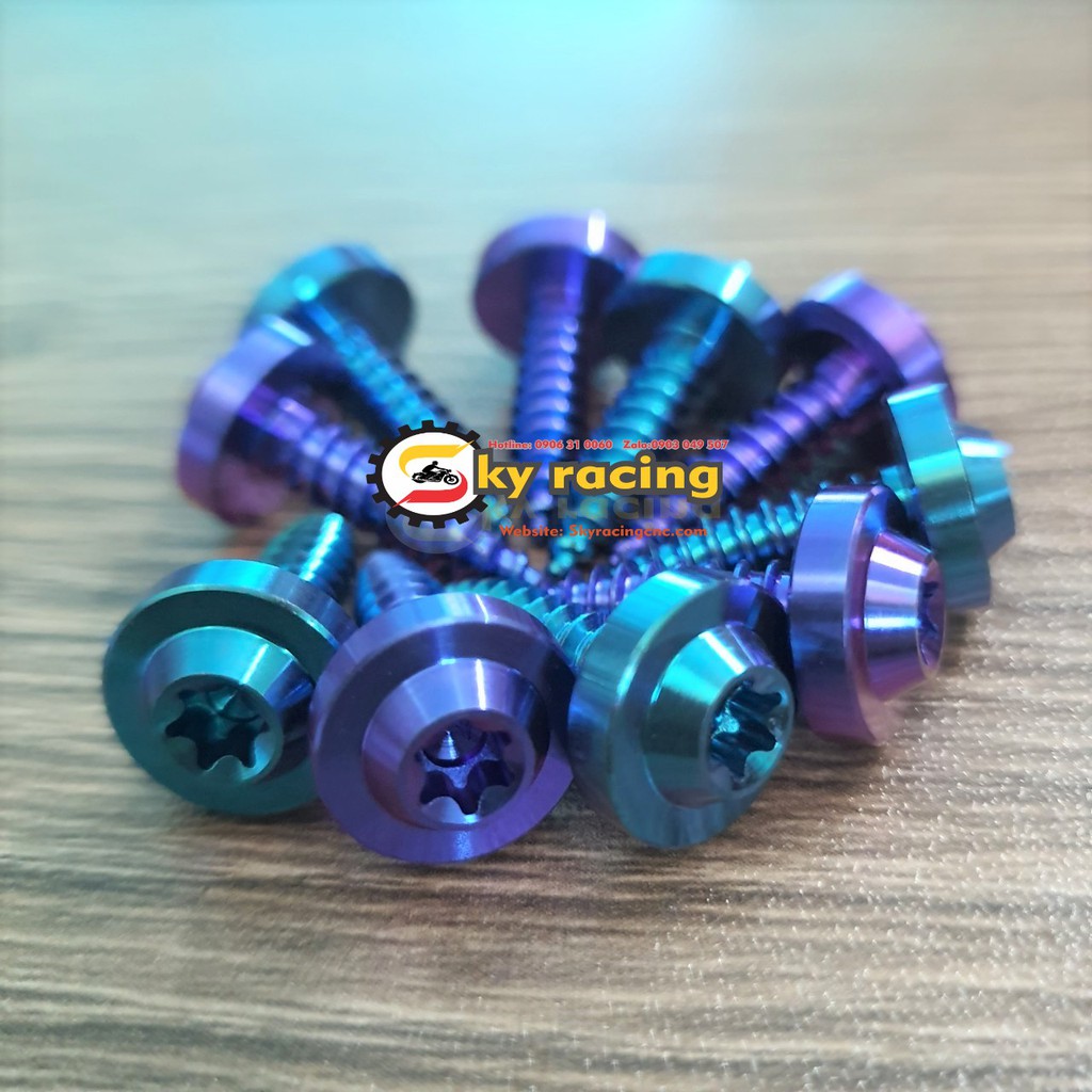Ốc GR5 TITAN ya xoắn đầu dù gắn dàn áo ya