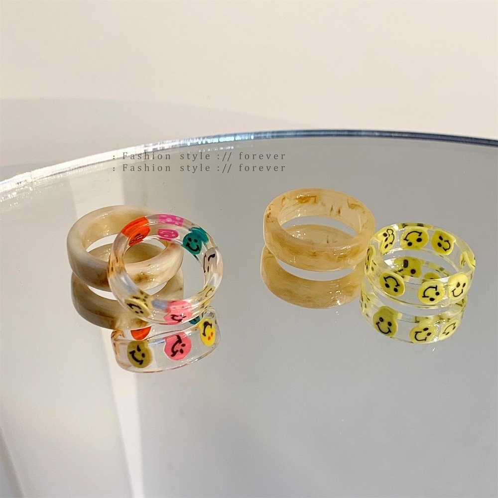 Set 2 Nhẫn Đeo Tay Kim Loại Đính Đá Xinh Xắn Cho Nữ