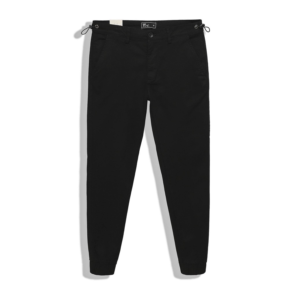 Quần Jogger Nam Numbi Kaki Đen Dây Rút, Chất Vải Kaki Dày Dặn Cao Cấp, JG001623, SOMEHOW