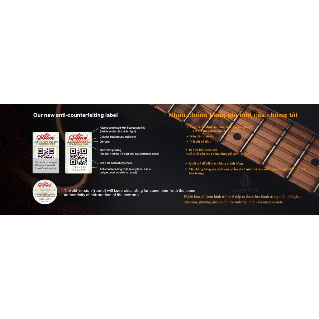 DÂY ĐÀN ALICE AWR47 CAO CẤP CHÍNH HÃNG - DÂY ĐÀN GUITAR ALICE CHÍNH HÃNG