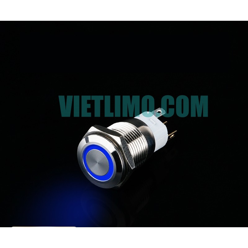Công tắc LED 16mm có giắc cắm 12V 24V chống nước chống gỉ ô tô