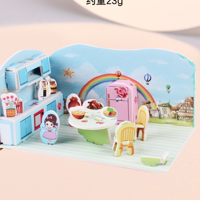 [HCM]Lắp ghép mô hình 3D nhiều mẫu bằng xốp cho bé màu sắc xinh xắn  - Selenshop