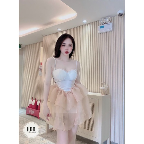 Váy bồng hai dây cúp ngực Đầm cúp ngực hai tầng | BigBuy360 - bigbuy360.vn