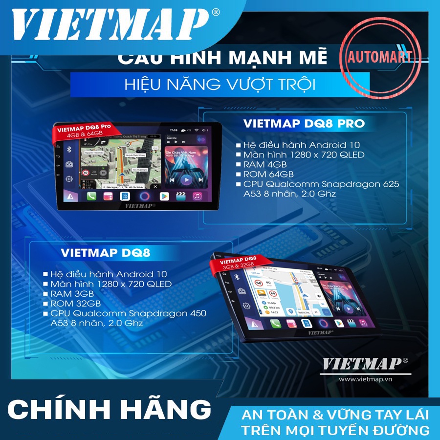 Màn hình Android VIETMAP DQ8 PRO