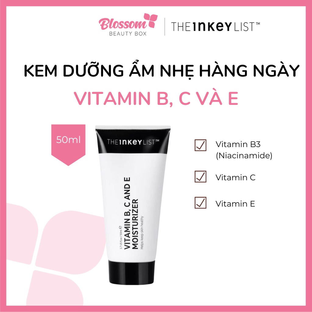 Kem dưỡng ẩm vitamin B, C và E - THE INKEY LIST