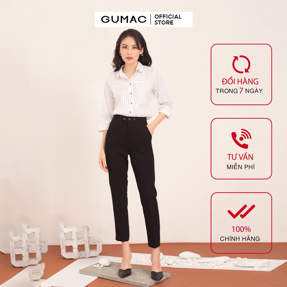 [Mã MABR07062 giảm 8% tối đa 50K đơn từ 249K] Quần tây nữ cơ bản 3 nút QA532 GUMAC