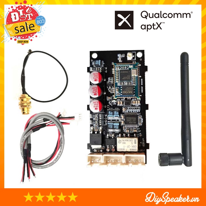 Mạch giải mã Bluetooth APTX QC 3034 5.0 kèm chip DAC PCM5121