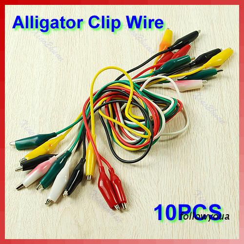Set 10 Dây Kẹp Cá Sấu Hai Đầu 5 Màu Sắc