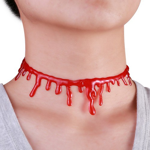 Vòng Cổ Choker Dây Máu Nhỏ Giọt Phù Hợp Mặc Ngày Halloween