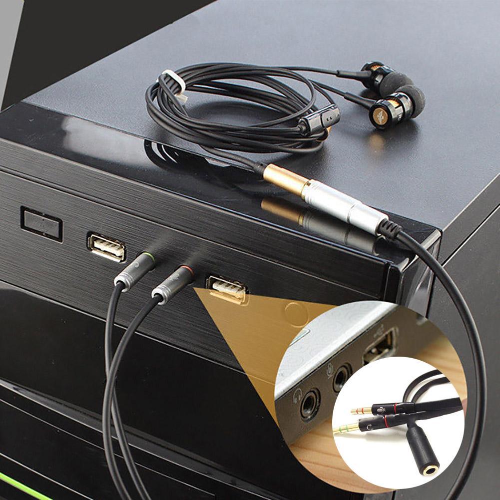 Dây Cáp Âm Thanh Chữ Y Chuyển Đổi Từ Ổ Cắm 3.5mm Sang 2 Đầu Cắm Cho Pc P2T1 | BigBuy360 - bigbuy360.vn