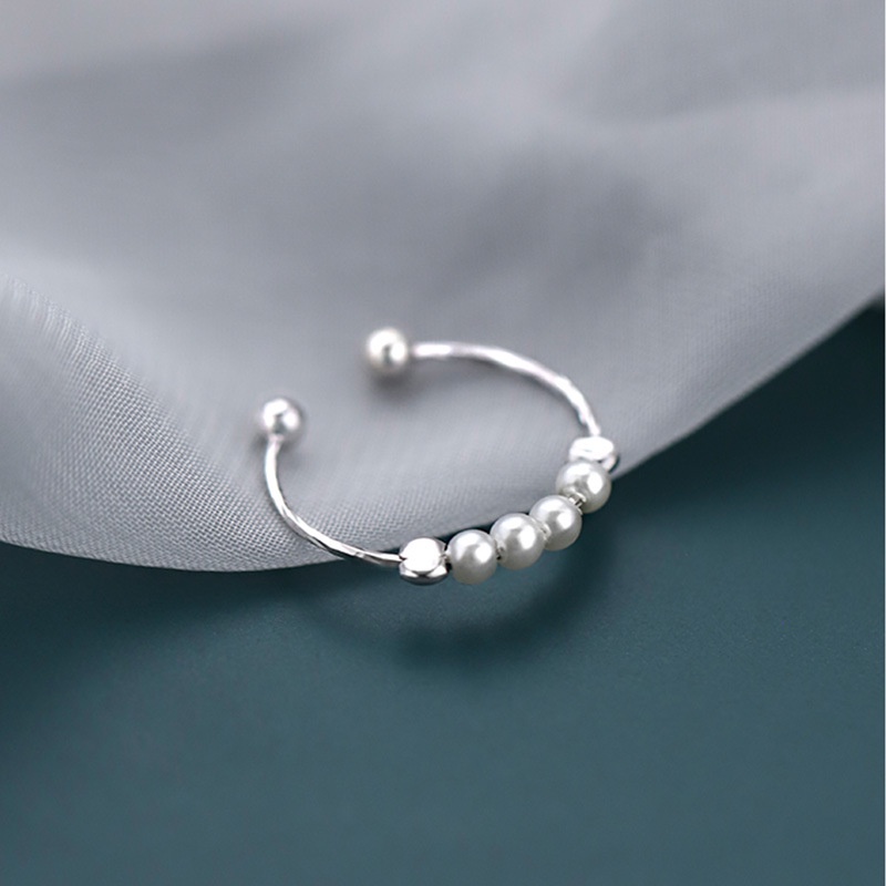 Nhẫn Bạc Nữ Chuỗi Hạt Ngọc Bạc Ý 925 Cao Cấp- Trang sức TNC JEWELLERY
