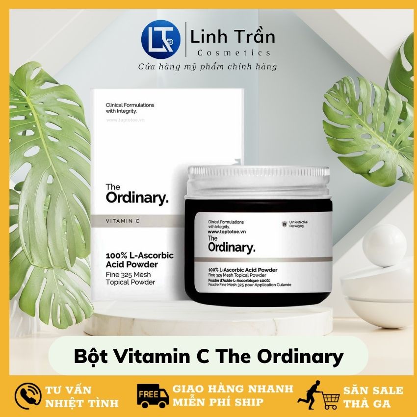 Bột Vitamin C The Ordinary, tinh chất giúp sáng da mờ thâm 100% L-Ascorbic Acid Powderhttps