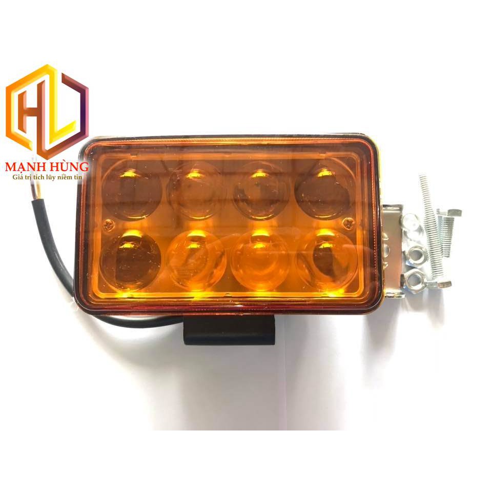 Đèn Gầm led bar 8 Mắt Lồi runlai ánh sáng vàng