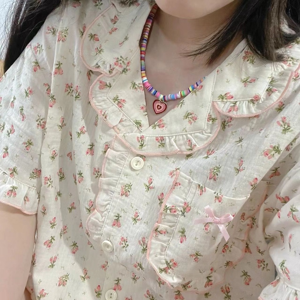 Bộ Đồ Ngủ Dáng Rộng Thoải Mái Thời Trang Mùa Hè Cho Nữ