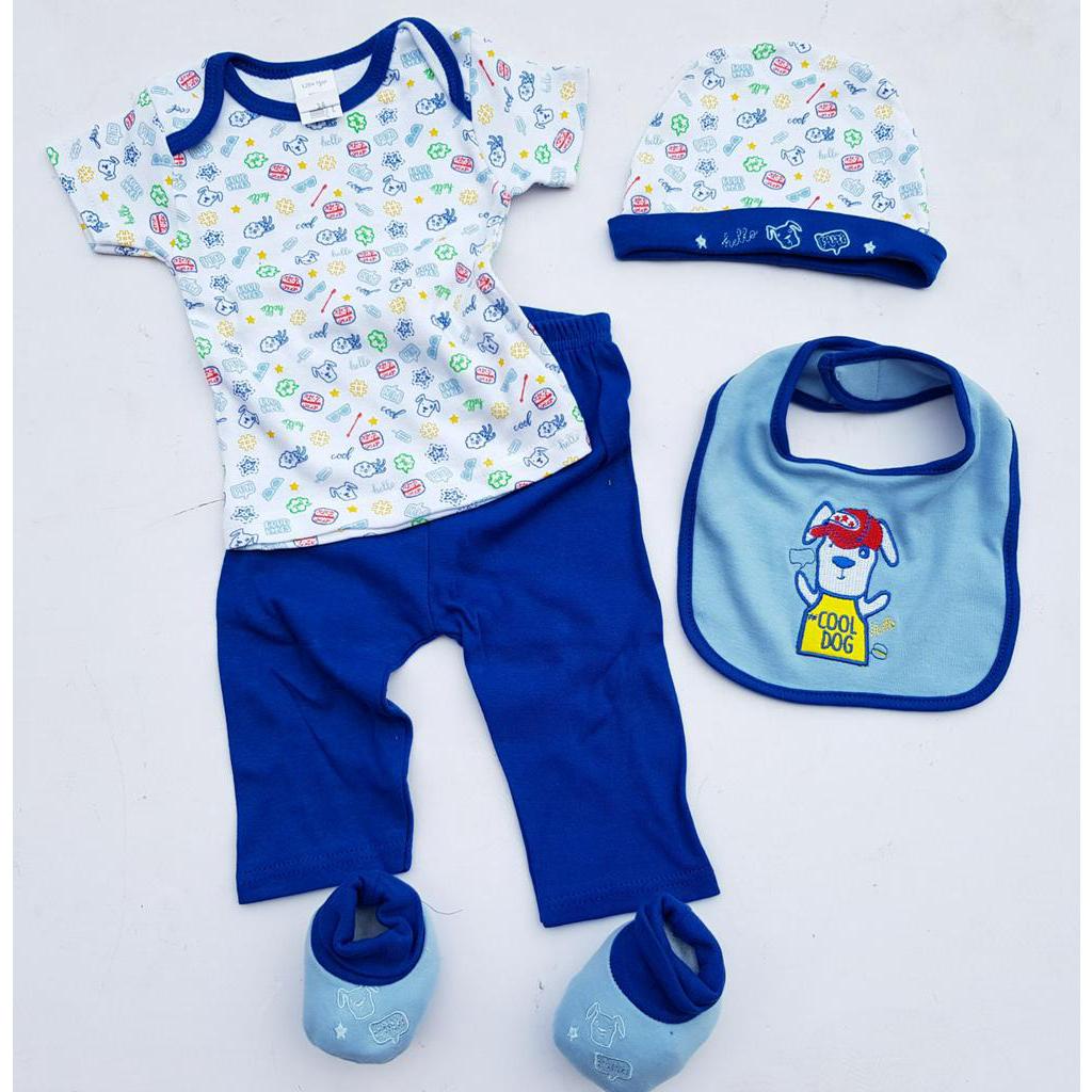 Set 5 chi tiết quần áo sơ sinh Bé Gái Bé Trai xịn đẹp từ 0 đến 6 tháng
