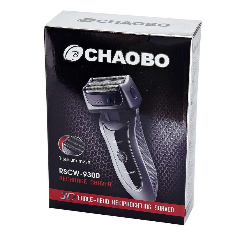 Máy cạo râu Chaobo RSCW-9300 thiết kế hiện đại với 3 lưỡi kép