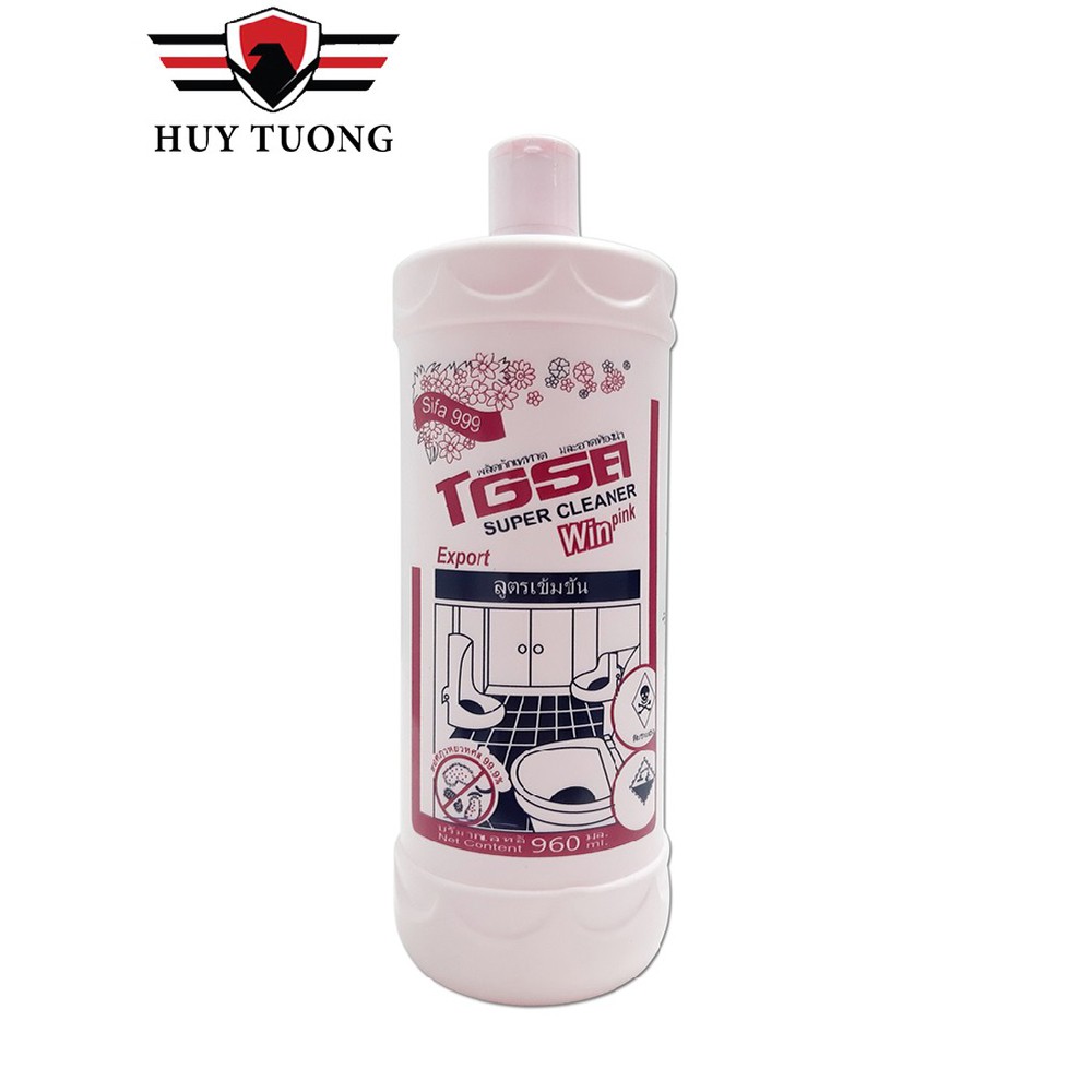 Nước tẩy gạch xi măng nhà tắm toilet đa năng TGSA Super Cleaner Pink 960ml cao cấp - Huy Tưởng