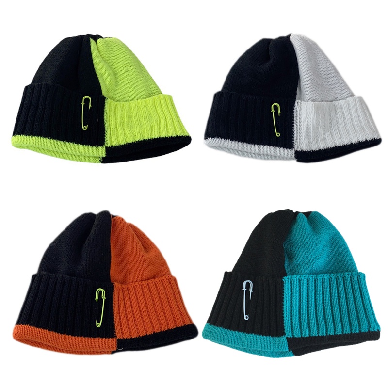 Xiangbao Mũ beanie Trùm Đầu Dệt Kim Màu Sắc Retro Phù Hợp Với Môi Trường Trang Trí Bảo Vệ Tai Khi Đi Tuyết