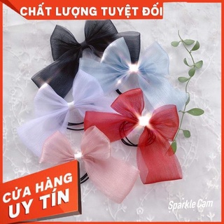 Cột tóc nơ tiểu thư siêu xinh mix đồ nào cũng đẹp - Đủ màu