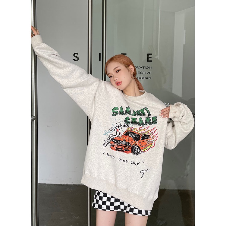 Porozi  Áo thun dài tay cổ tròn màu sắc đa dạng cho nữ