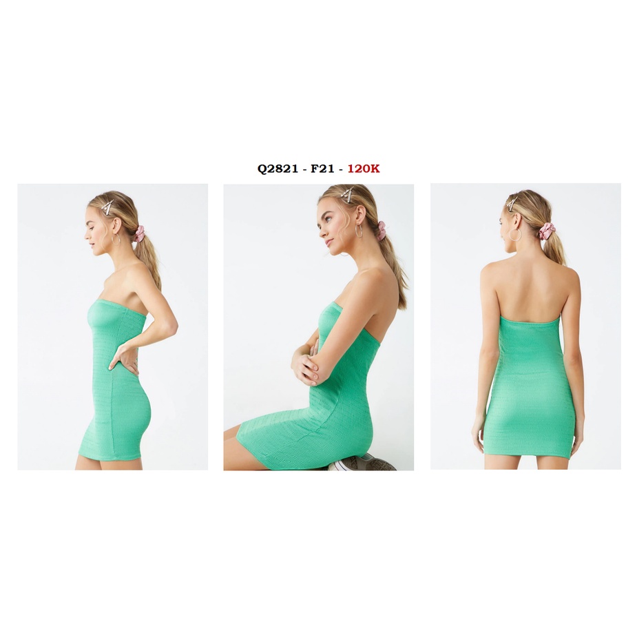 Q2821 - Đầm body cúp ngực F21 nhún thun